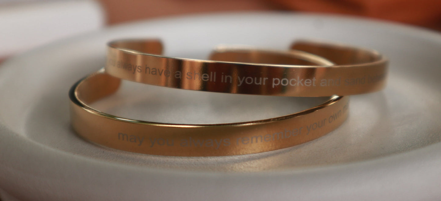 Engraved Golden Cuff