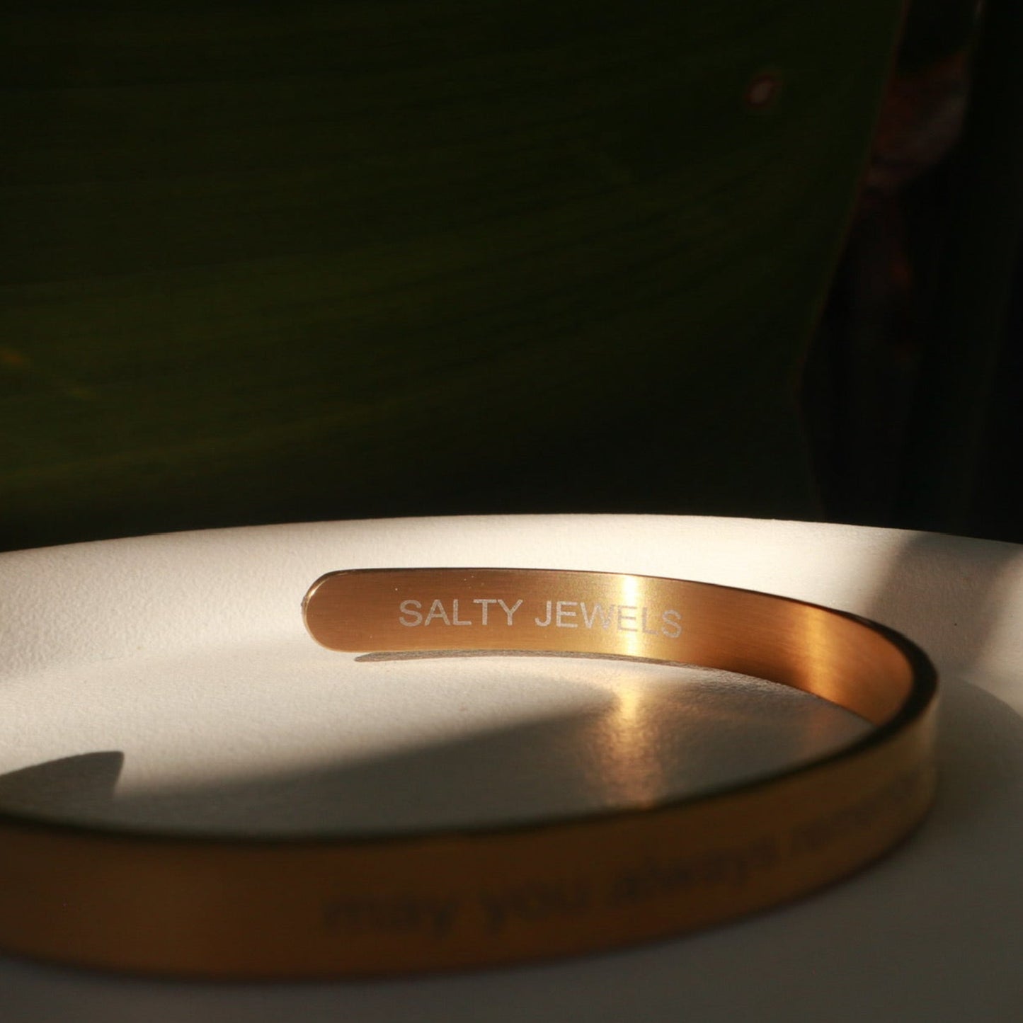 Engraved Golden Cuff