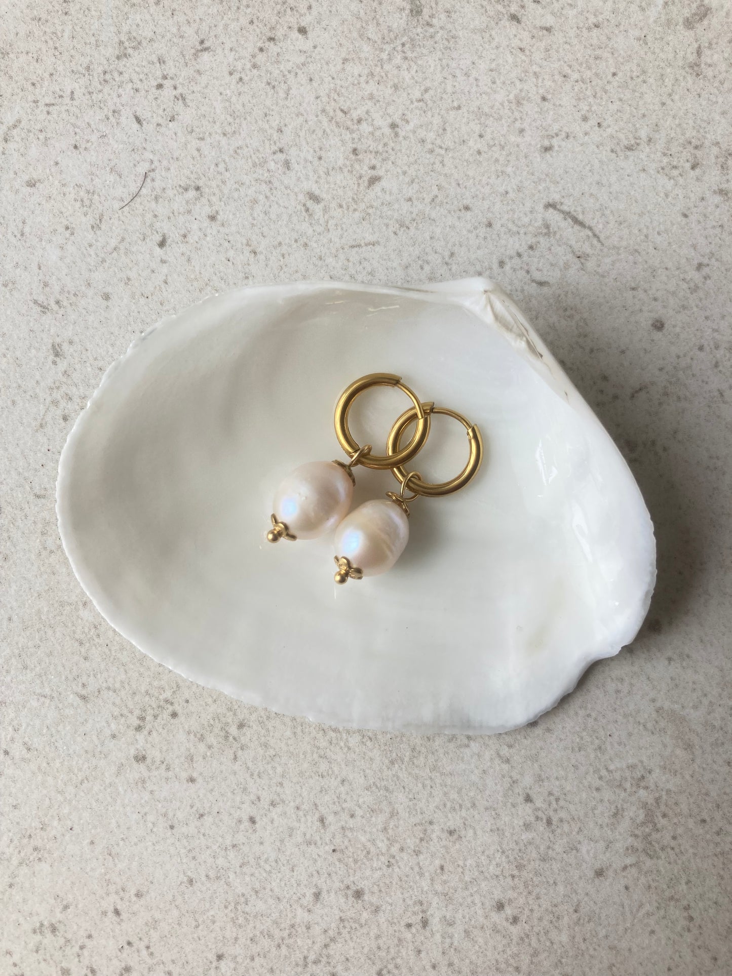 Pearl Hoop Earrings