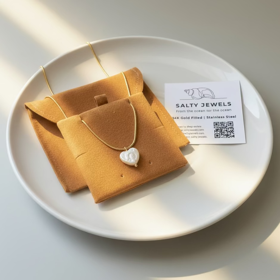 Heart Pearl Necklace