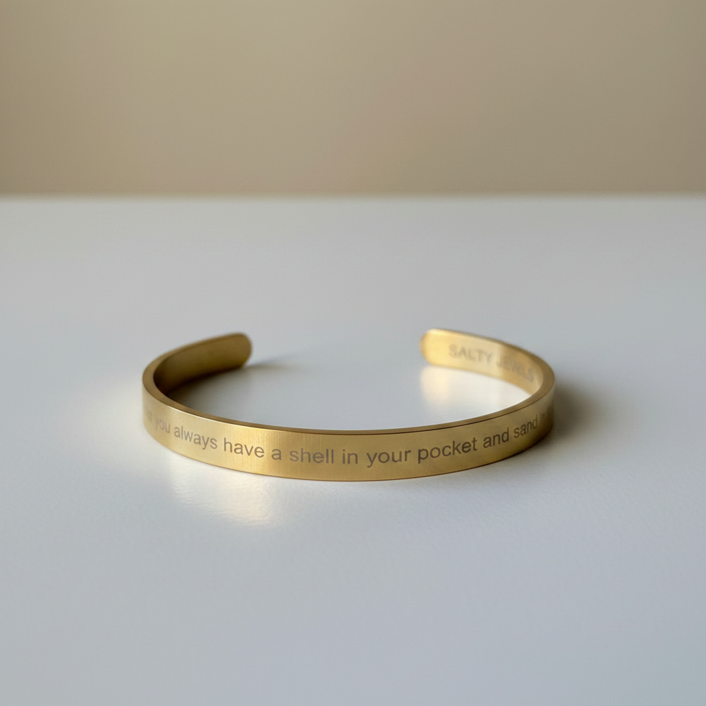 Engraved Golden Cuff